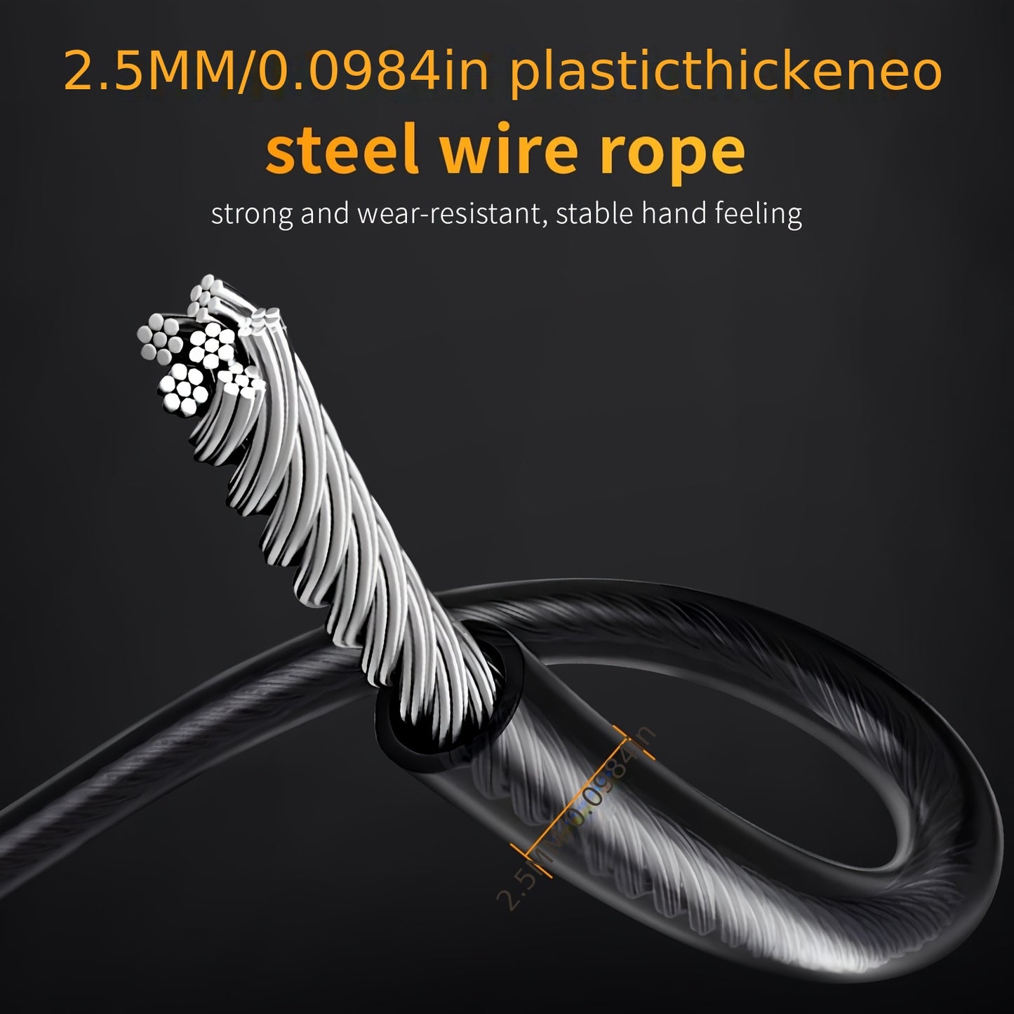 Unlike Traditional Skipping Rope, This Jump Rope Is Cordless, Built-in Stainless Steel Bearing Which Is Durable, 360 Degree Rotation And Tangle Free.No Worry About Hitting Your Legs Or Tripping.