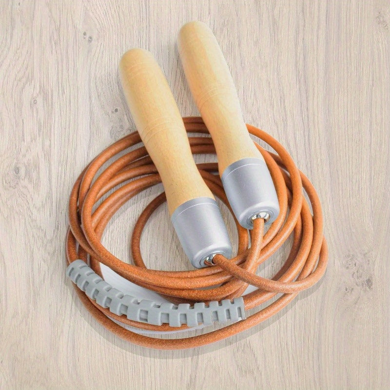 Ahomie Jump Rope Adjustable Skipping Jumping Ropes, with Rotary Bearing and Pure Wood Handles, for Gym & Home Fitness Workouts