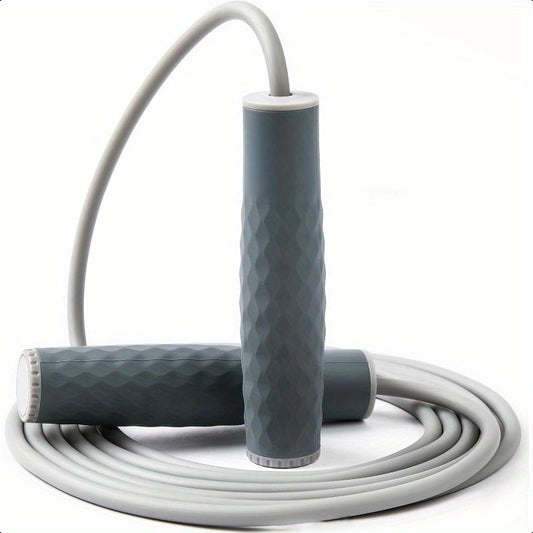 1LB Heavy-Duty Weighted Jump Rope for Adults - Adjustable Length Professional Skipping Rope with Silicone Non-Slip Grips, Cardio Boxing Workout, Home Gym & Outdoor Training, 12-Month Warranty