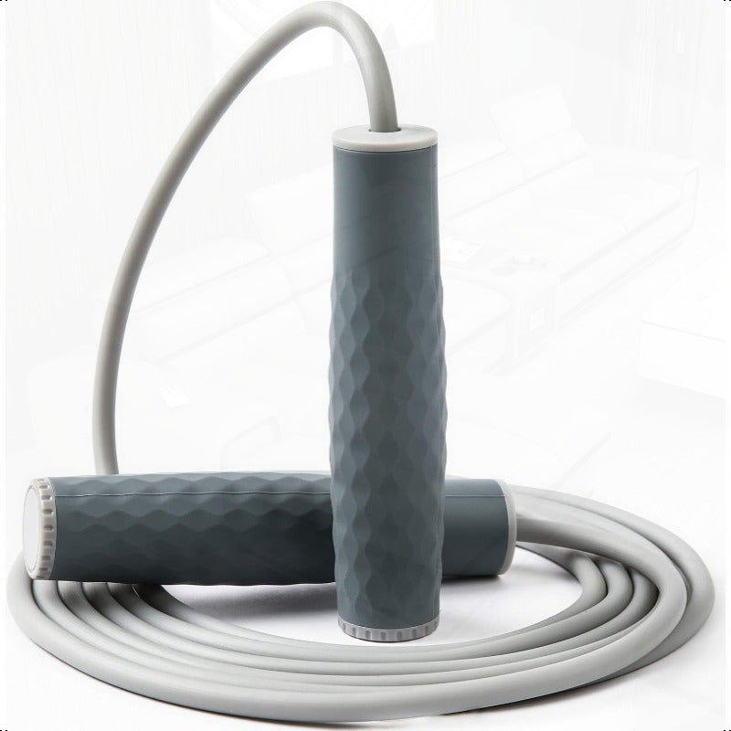 1LB Heavy-Duty Weighted Jump Rope for Adults - Adjustable Length Professional Skipping Rope with Silicone Non-Slip Grips, Cardio Boxing Workout, Home Gym & Outdoor Training, 12-Month Warranty