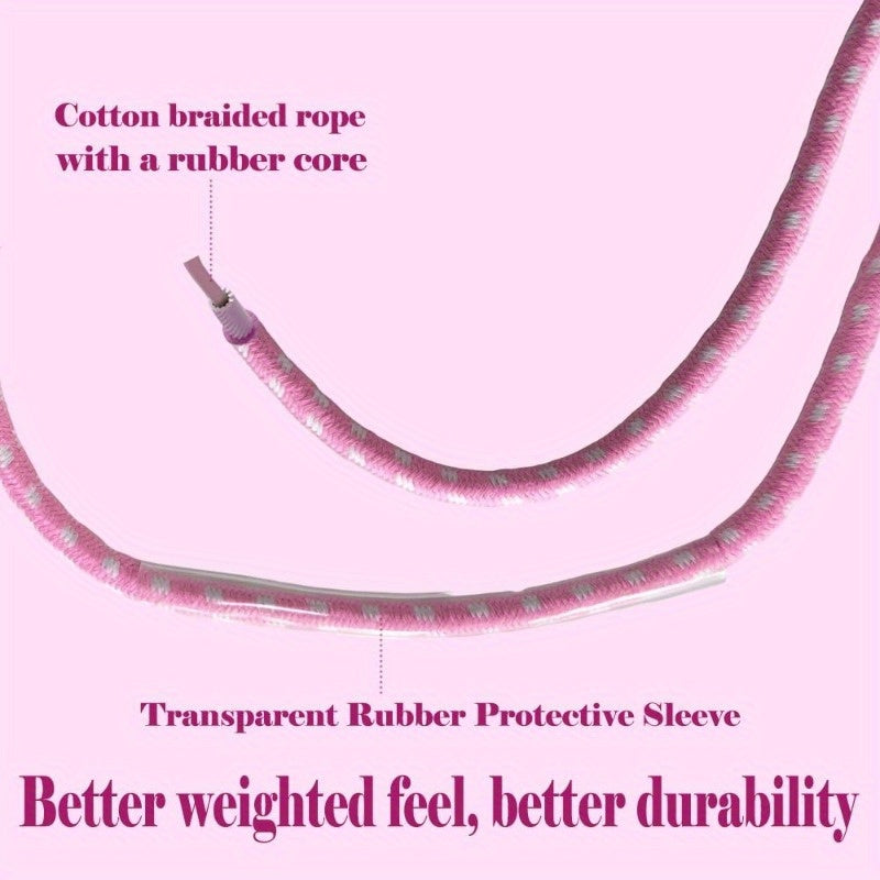 Homello Adjustable Jump Rope with Ergonomic Wooden Handles & Cotton Braided Rope - Fitness Skipping Rope for Ages 4-8, Green\u002FBlue, Durable Rubber Core, Outdoor Exercise Gift, Jump Rope for Exercise, Fitness Gear, Fun Design