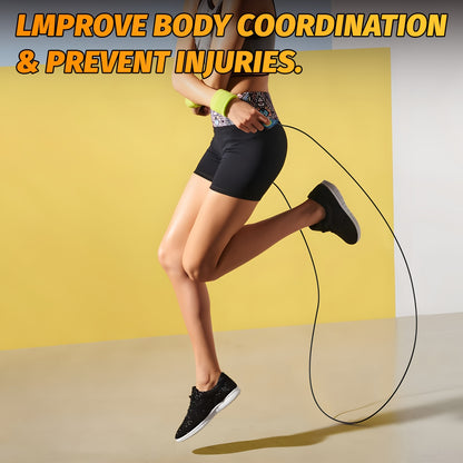 Unlike Traditional Skipping Rope, This Jump Rope Is Cordless, Built-in Stainless Steel Bearing Which Is Durable, 360 Degree Rotation And Tangle Free.No Worry About Hitting Your Legs Or Tripping.
